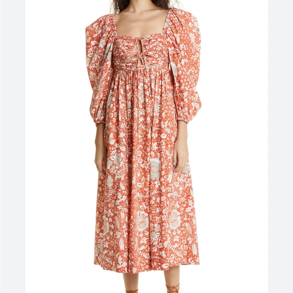Ulla Johnson Alessa Floral Red Dress 12